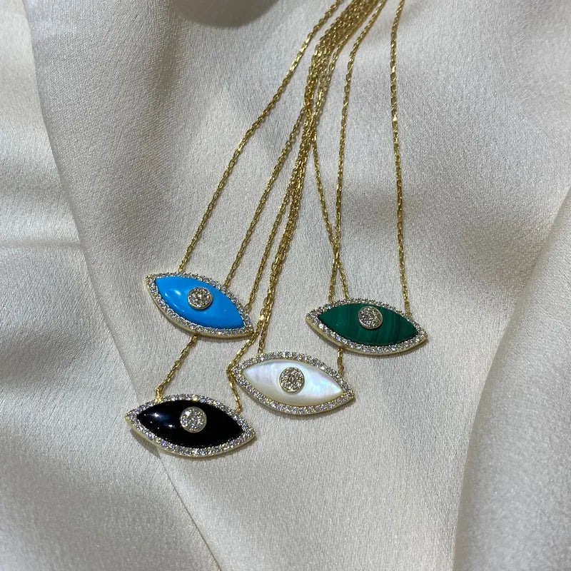 Evil Eye Rhinestone Necklace