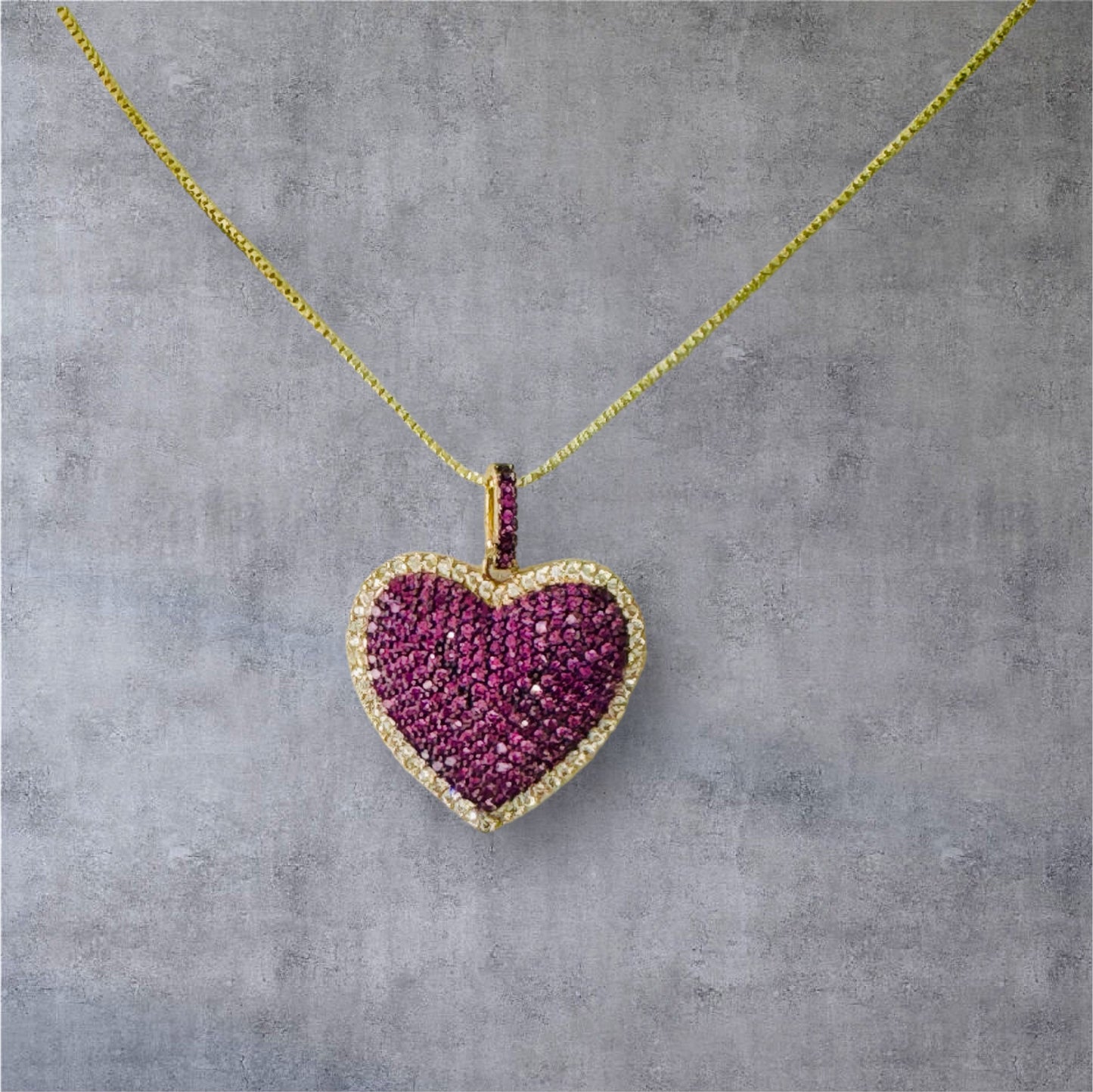 Heart Color Full Zirconium Charm
