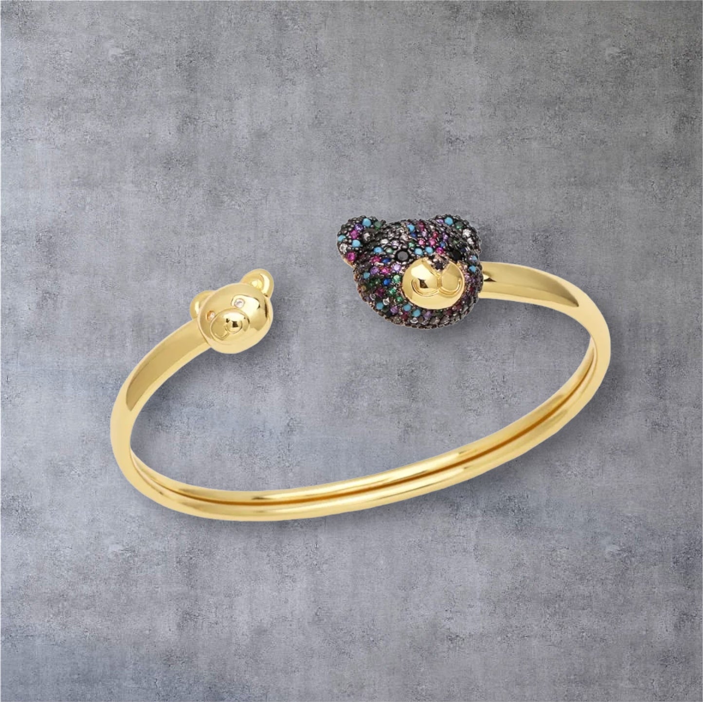 Cute Bear Zircon Bangle