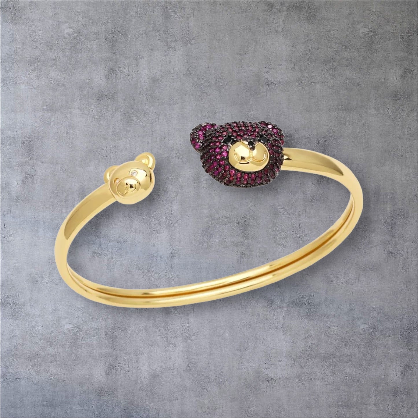 Cute Bear Zircon Bangle