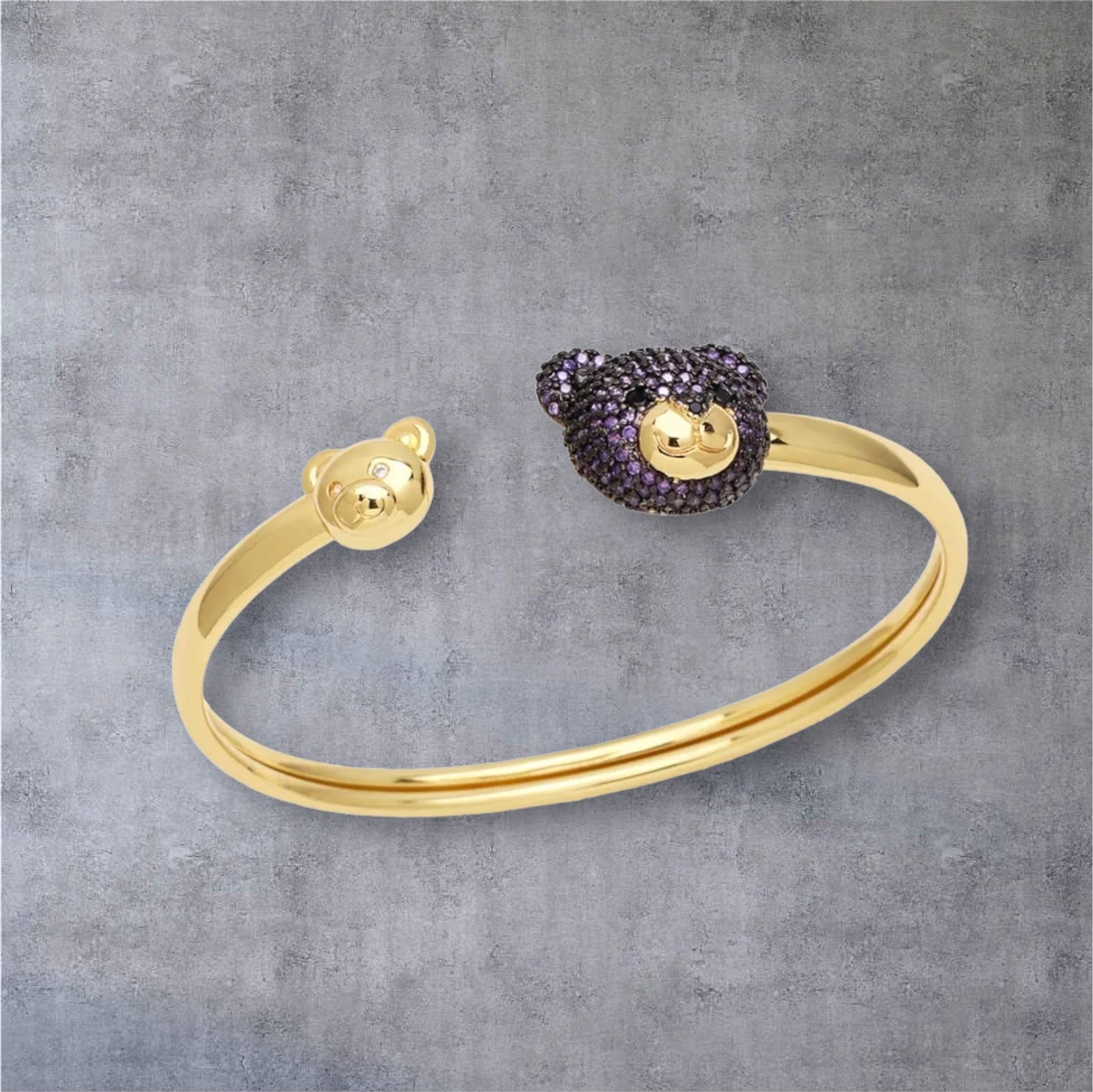 Cute Bear Zircon Bangle