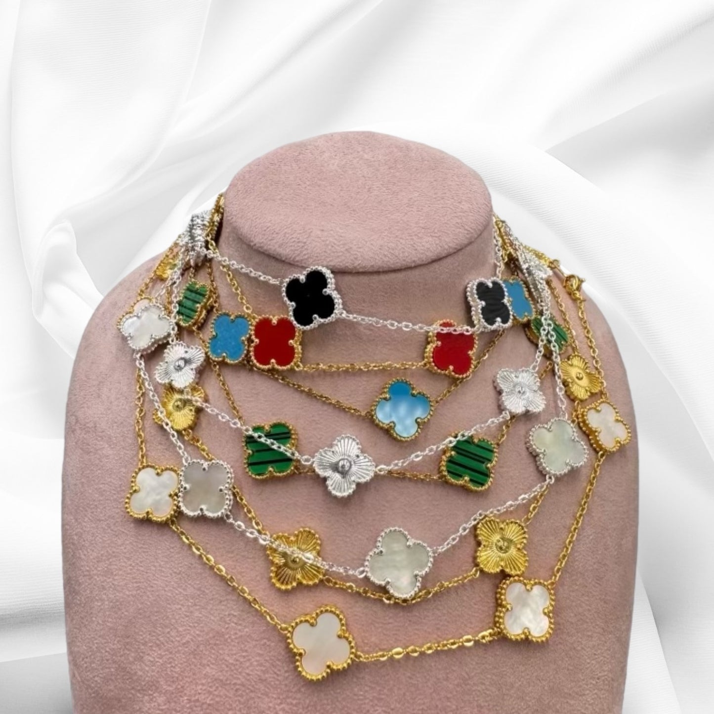 Multi Clover Necklace - Gold